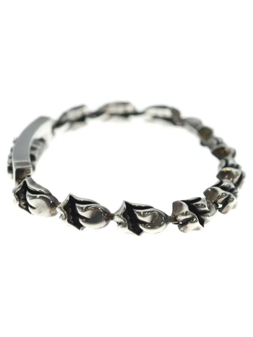 Chrome Hearts ID Mini LT Lip and Tan Mini ID Bracelet Red Silver
